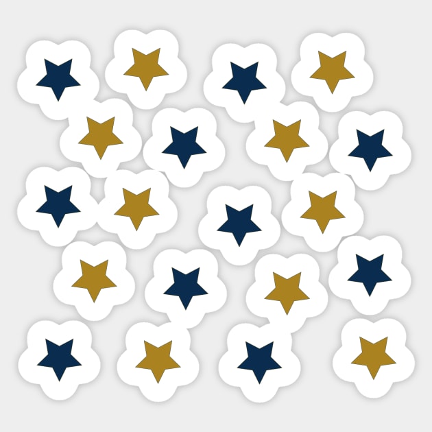 Blue and Gold Stars Sticker by ampp